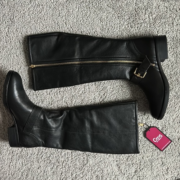 CIRCUS BY SAM EDELMAN BLACK LEATHER BOOTS SIZE 8 NWT - Picture 4 of 8